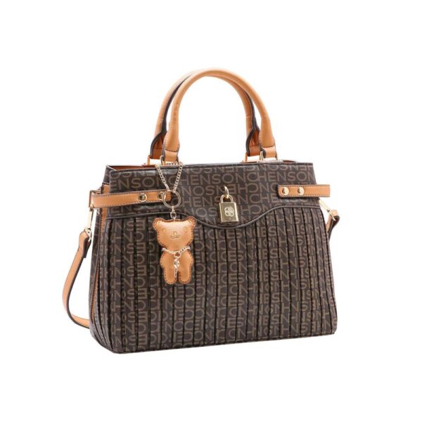 Bolsa Feminina Chenson Monograma Plissado