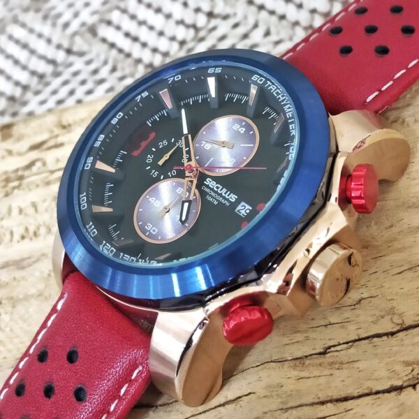 RELÓGIO MASCULINO SECULUS CRONOGRAPH VERMELHO 44024GPSVVC1