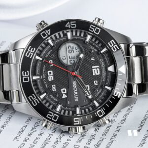 Relógio Masculino Seculus Cronógrafo prateado à prova D'água 77112G0SVNA3
