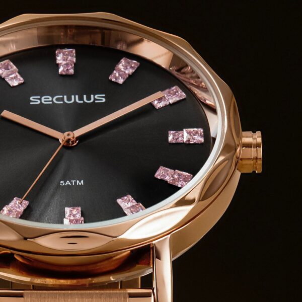 Relógio Feminino Cristais Rosé Referência: 77169LPSVRS3