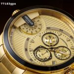 Relógio Masculino Cronógrafo Dois Movimentos Dourado Referência: 77183GPSVDA2