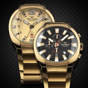 Relógio Technos Masculino Skymaster Dourado JS15ENF/1P