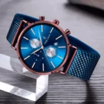 Relógio Phillip London Masculino Lancelot Copper Blue PL80259613M 44MM