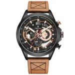 RELÓGIO PHILLIP LONDON DESTROYER LEATHER BROWN 45MM PL80387612MPRN
