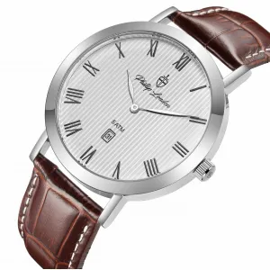 RELÓGIO PHILLIP LONDON THE CLASSIC ROMAN SILVER BROW PL80396222MPRN