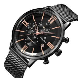 RELÓGIO PHILLIP LONDON DIAMOND BLACK 45MM PL80360613MPRN