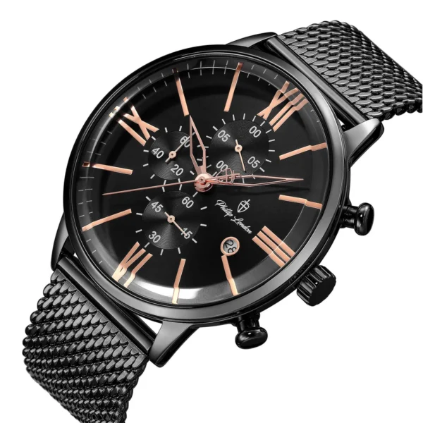 RELÓGIO PHILLIP LONDON DIAMOND BLACK 45MM PL80360613MPRN