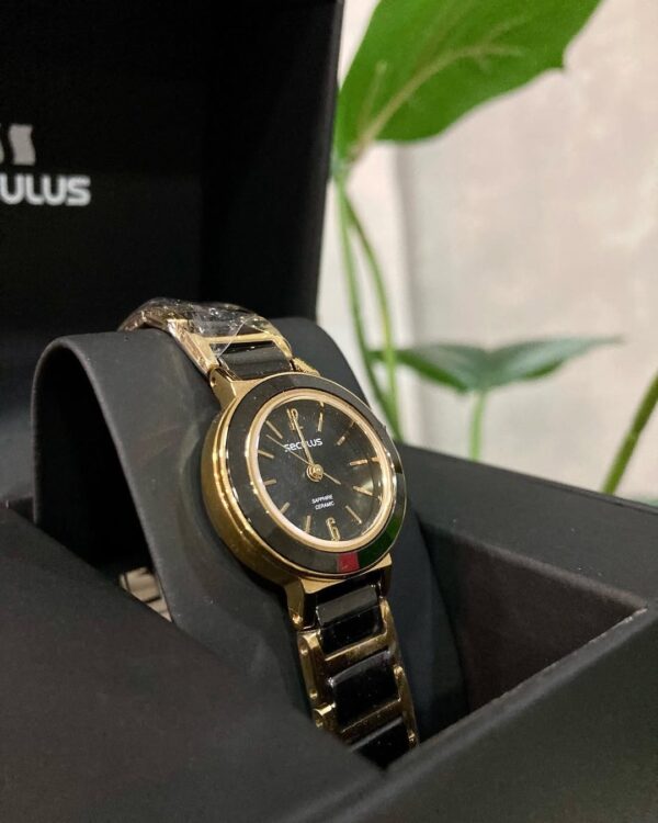 Relógio Feminino Ceramic Seculus Dourado 77238LPSVDQ1