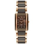 Relógio Feminino Quadrado Cerâmica Marrom e Rosé  Referência: 77237LPSVRQ3