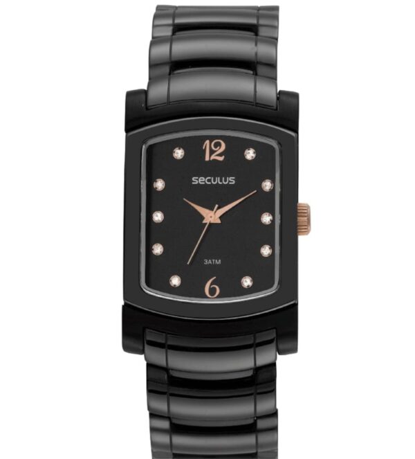 Relógio Feminino Cerâmica Preto  Referência: 77127L0SVNQ1