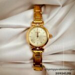 Relógio Feminino Clásico Cristais Dourado Referência: 20926LPSVDS1