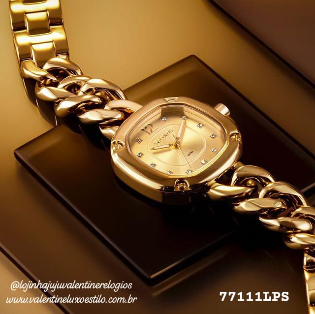 Relógio Seculus Feminino Glamour Quadrado 77111lpsvdb1