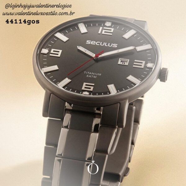 Relogio Seculus Masculino Titanium Prateado 44114G0Svnt1