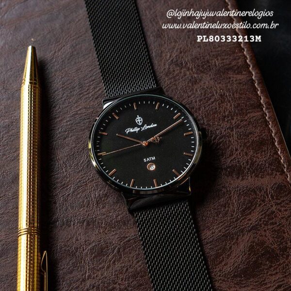 Relógio Masculino Phillip London Shelby Black código PL80333213MPRN