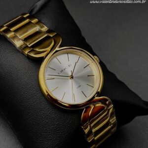 Relógio de Pulso Analógico Feminino Funny Dourado LRGH048L S1KX
