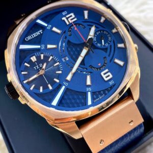 Relógio Orient Xl Chronograph Rose/Azul Masculino MRSCT004 D2DX