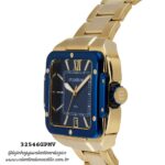 Relógio MONDAINE masculino analógico dourado azul 32546GPMVLE2
