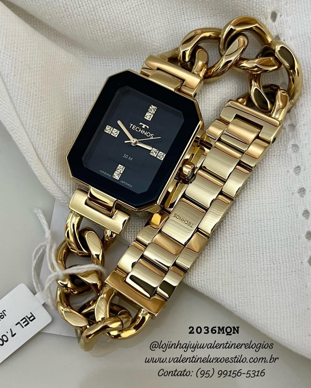 Relógio Technos Feminino Elos Dourado 2036MQN/1P