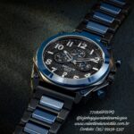 Relógio Masculino Cronógrafo Cerâmica Azul e Preto Referência: 77280GPSVEQ1