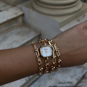 Relógio Feminino My Way Corrente Versátil Dourado Referência: 32853LPMVDM1