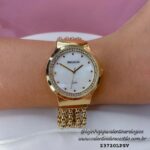 Relógio Seculus Feminino Madrepérola Cristais Rosé Referência: 23720LPSVRB2